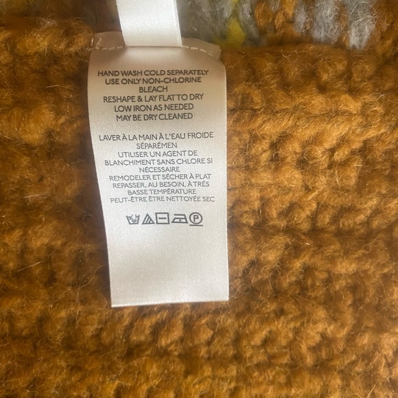 Free People Small Alpine Crop Sweater Cinnamon Toast Fair Isle Chunky Knit NWT - Picture 7 of 7